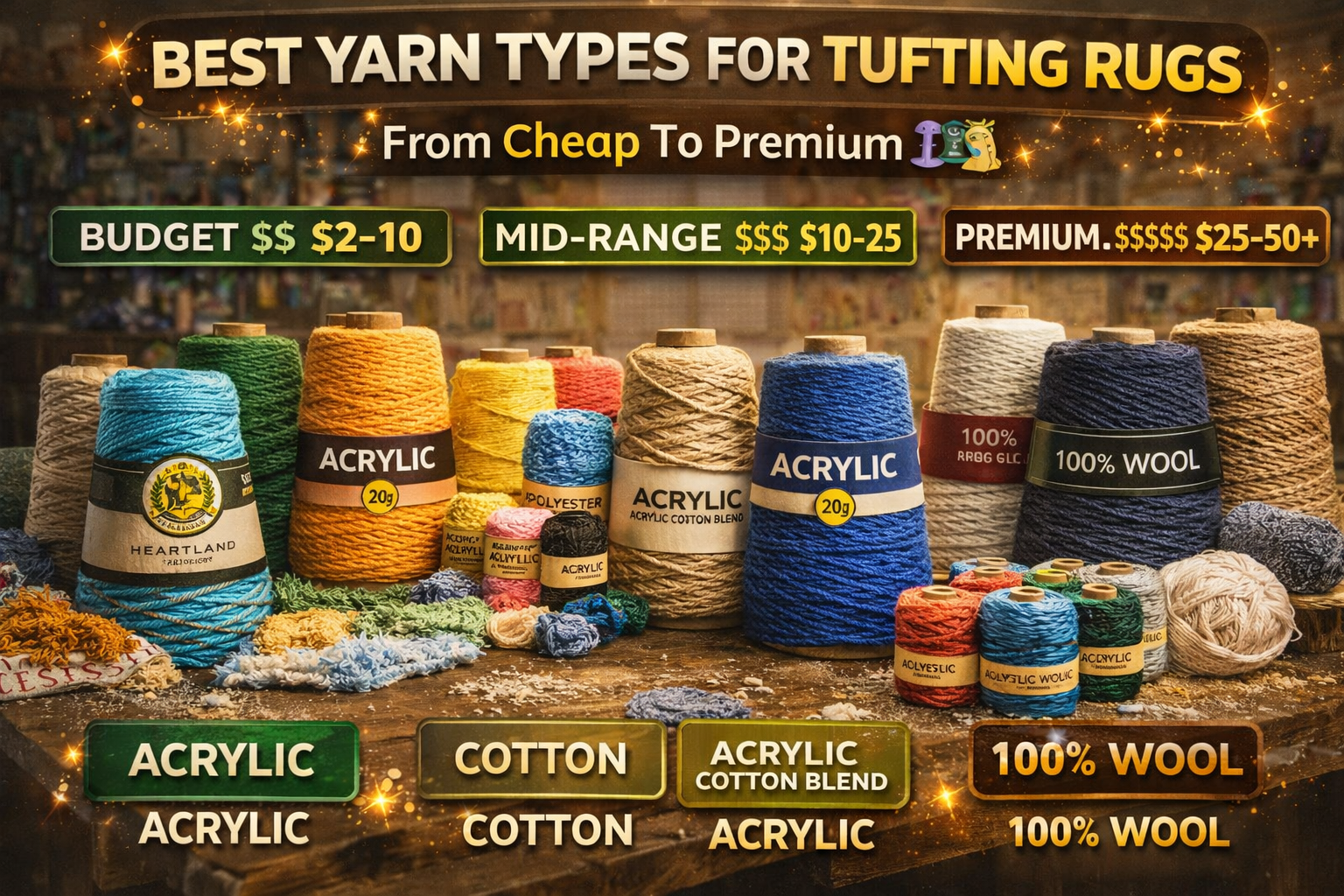 Yarn Types + Price Ranges Beginner To Pro