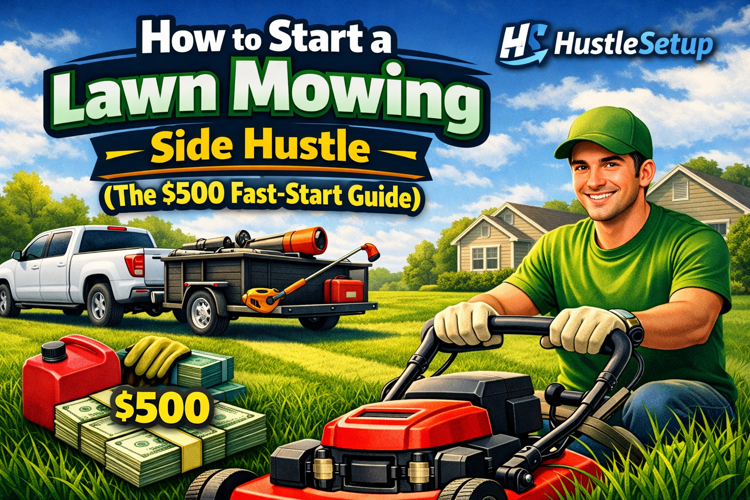 How to Start a Lawn Mowing Side Hustle (The $500 Fast-Start Guide)