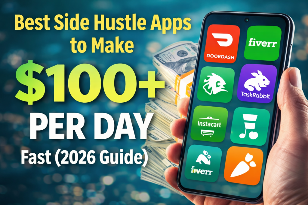 Best Side Hustle Apps to Make 100 Per Day Fast (2026 Guide) best side hustle apps to make 100 per day