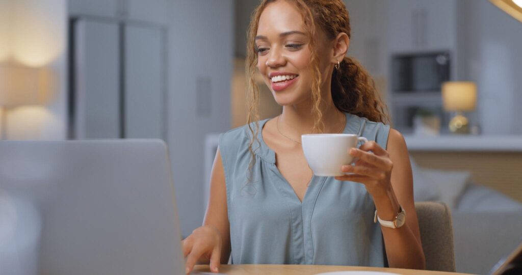 blogging side hustle from home for moms writing content on a laptop building a website and creating articles showing how moms can earn passive income through ads affiliate marketing and digital products