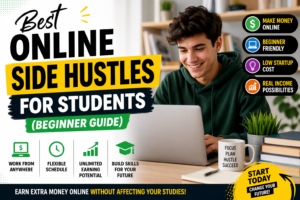 Best online side hustles for students working from laptop earning money online