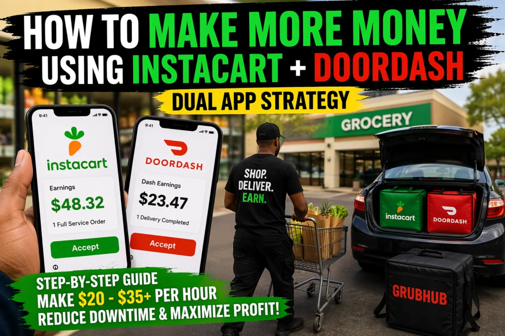 Instacart and DoorDash dual app strategy for making more money with delivery apps