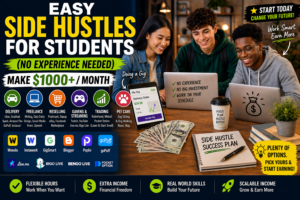 easy side hustles for students no experience needed making money online