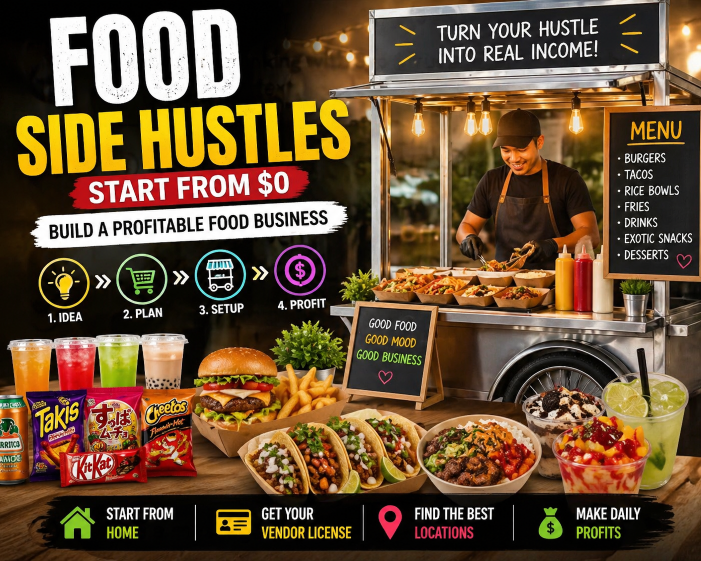 Best Food Side Hustles to Start With $0 (Make Money Fast in 2026)