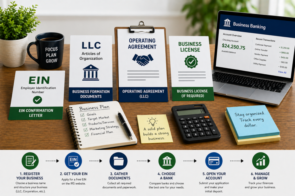Set Up a Bank Account for a Small Business