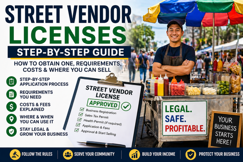 Current image: street vendor licenses step by step showing how to obtain a permit and where to sell legally in the USA