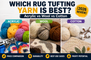 which rug tufting yarn is best acrylic vs wool vs cotton comparison for tufting rugs 2026