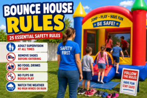 Blog | Hustle Setup Bounce house rules safety guide for kids parties and inflatable rentals