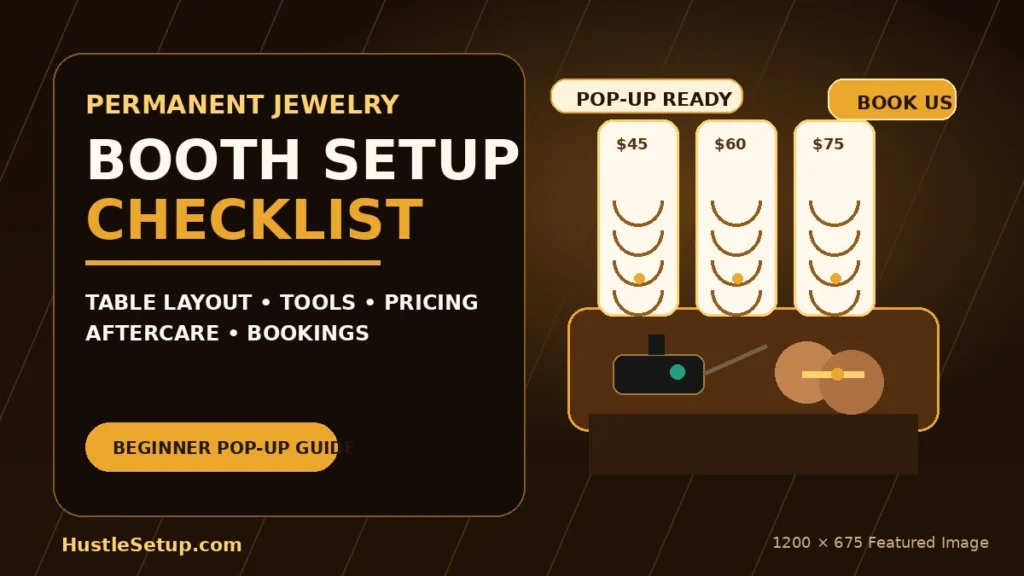 Permanent Jewelry Booth Setup Checklist: Pop-Up Table Layout, Tools & Booking Tips permanent jewelry consent form template
