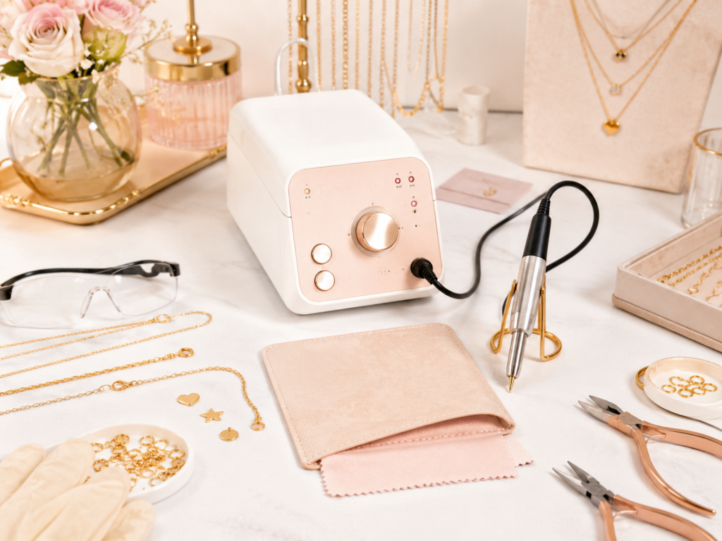 pulse arc welder setup for permanent jewelry certification